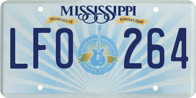 MS license plate LFO264