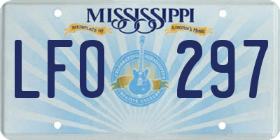 MS license plate LFO297