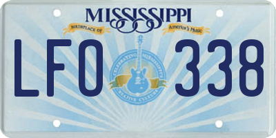 MS license plate LFO338