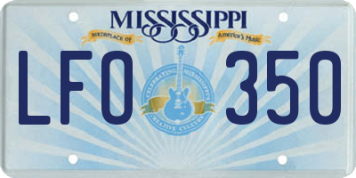 MS license plate LFO350