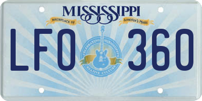 MS license plate LFO360
