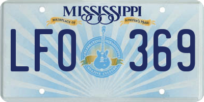 MS license plate LFO369