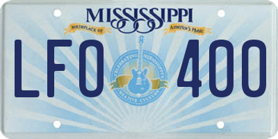 MS license plate LFO400