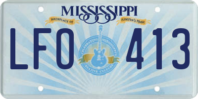 MS license plate LFO413