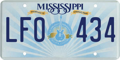 MS license plate LFO434