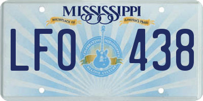MS license plate LFO438