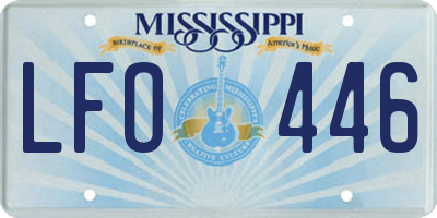 MS license plate LFO446