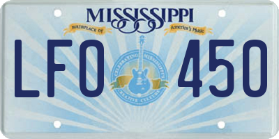 MS license plate LFO450