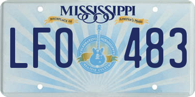 MS license plate LFO483