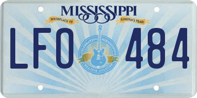 MS license plate LFO484