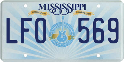 MS license plate LFO569