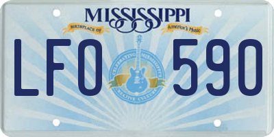 MS license plate LFO590