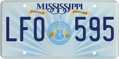 MS license plate LFO595
