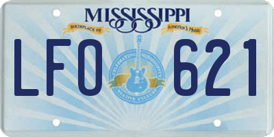 MS license plate LFO621