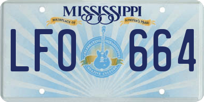 MS license plate LFO664