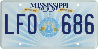MS license plate LFO686