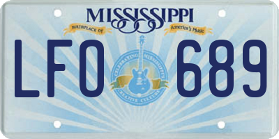 MS license plate LFO689