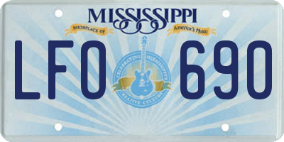 MS license plate LFO690