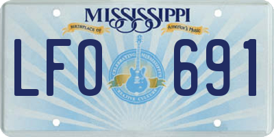MS license plate LFO691