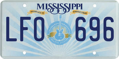 MS license plate LFO696