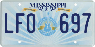 MS license plate LFO697