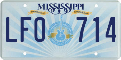 MS license plate LFO714