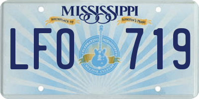 MS license plate LFO719