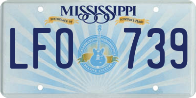 MS license plate LFO739