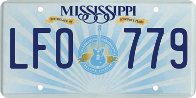 MS license plate LFO779