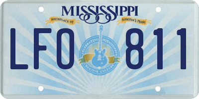 MS license plate LFO811