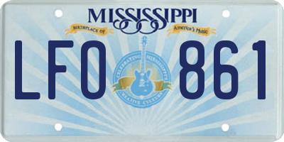 MS license plate LFO861