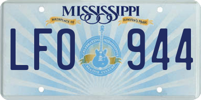MS license plate LFO944