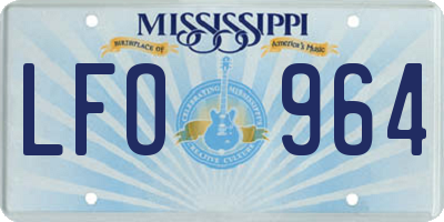MS license plate LFO964