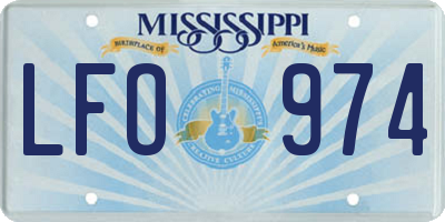MS license plate LFO974