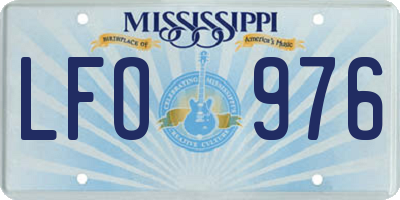 MS license plate LFO976