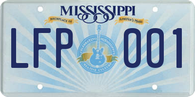 MS license plate LFP001