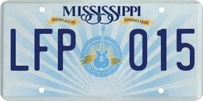 MS license plate LFP015