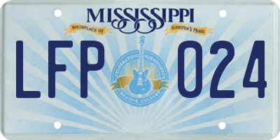 MS license plate LFP024