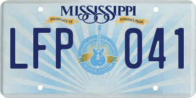 MS license plate LFP041