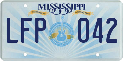 MS license plate LFP042