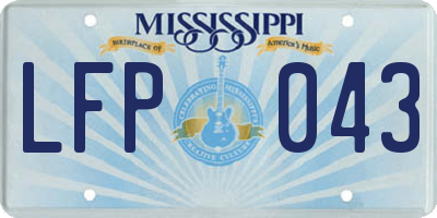 MS license plate LFP043