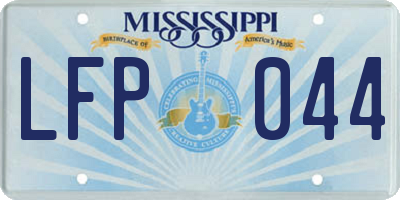 MS license plate LFP044