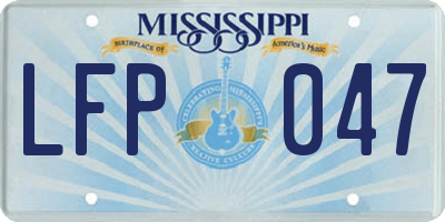MS license plate LFP047
