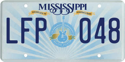 MS license plate LFP048