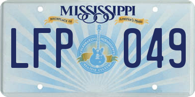MS license plate LFP049