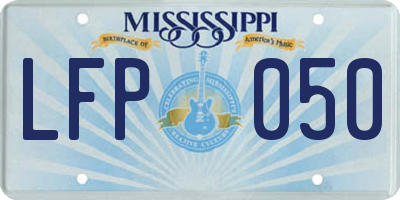 MS license plate LFP050