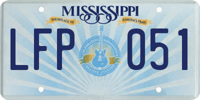 MS license plate LFP051