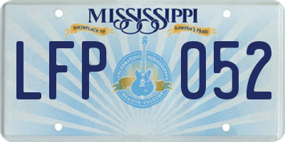 MS license plate LFP052