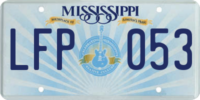 MS license plate LFP053
