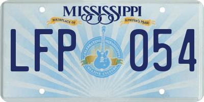 MS license plate LFP054